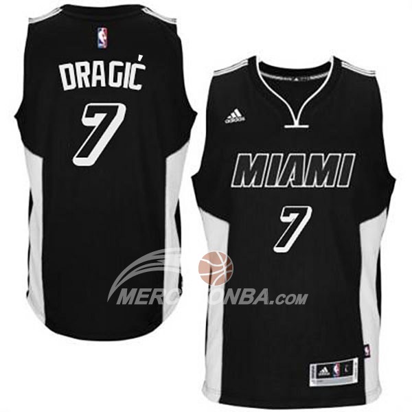 Maglia NBA Dragic Miami Heats Negro Blanco
